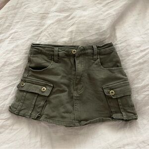 Olive Green Women's Cargo Shorts